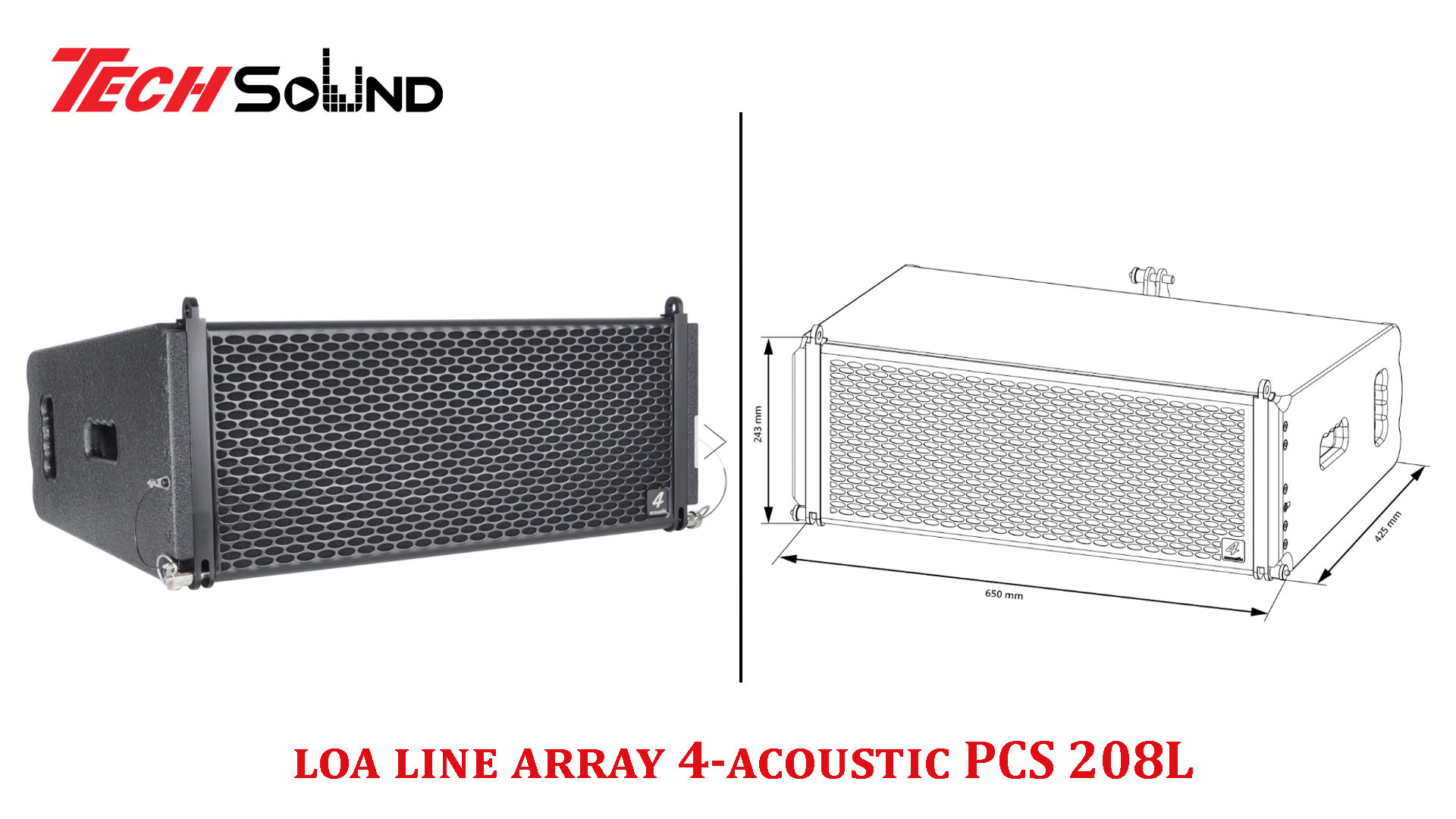 Loa line array 4-acoustic PCS 208L