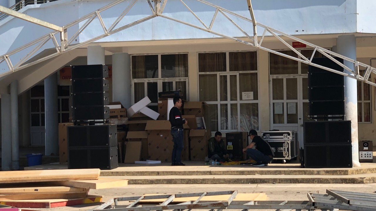 Bàn giao hệ thống loa Line array 4 Acoustic sự kiện tại Sơn La
