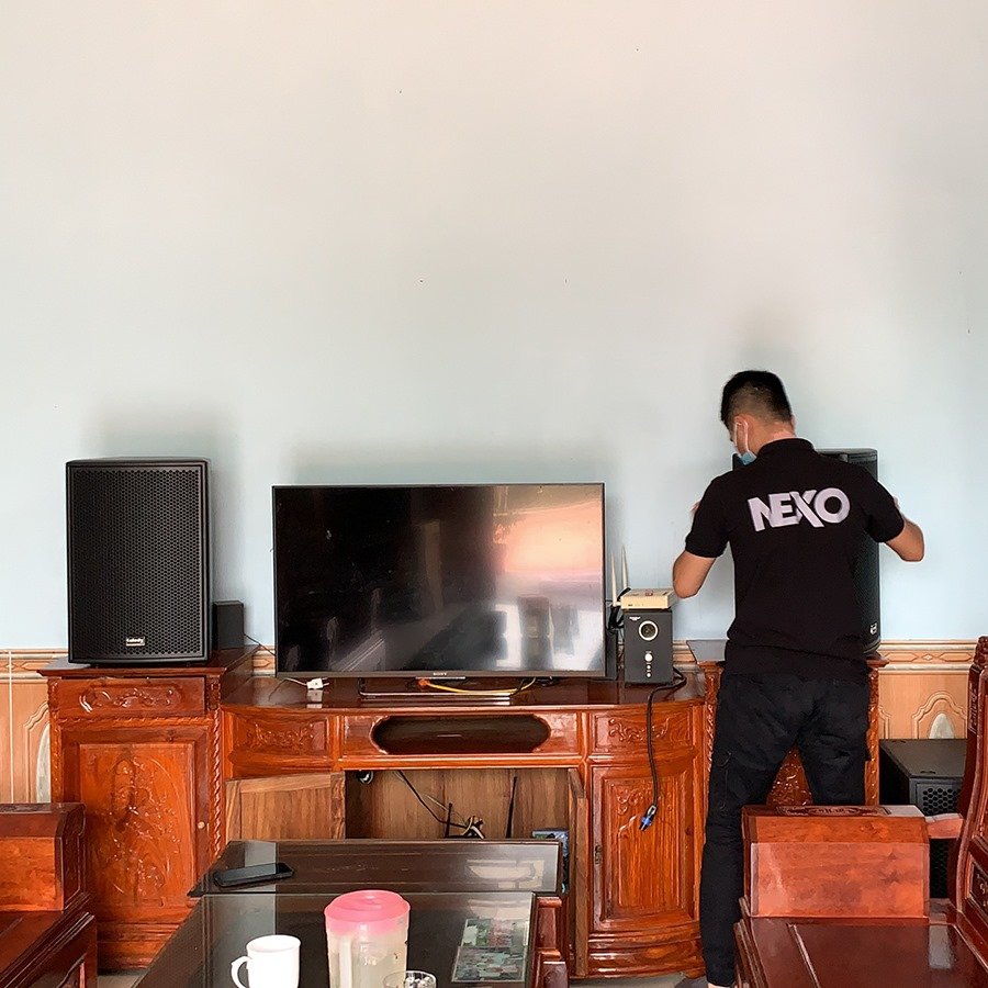 Thi công dàn loa karaoke kuledy tại Bắc Giang