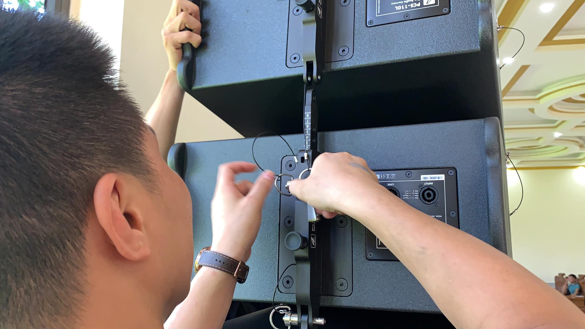 Thi công dàn loa Line Array 4Acoustic tại Lạng Sơn