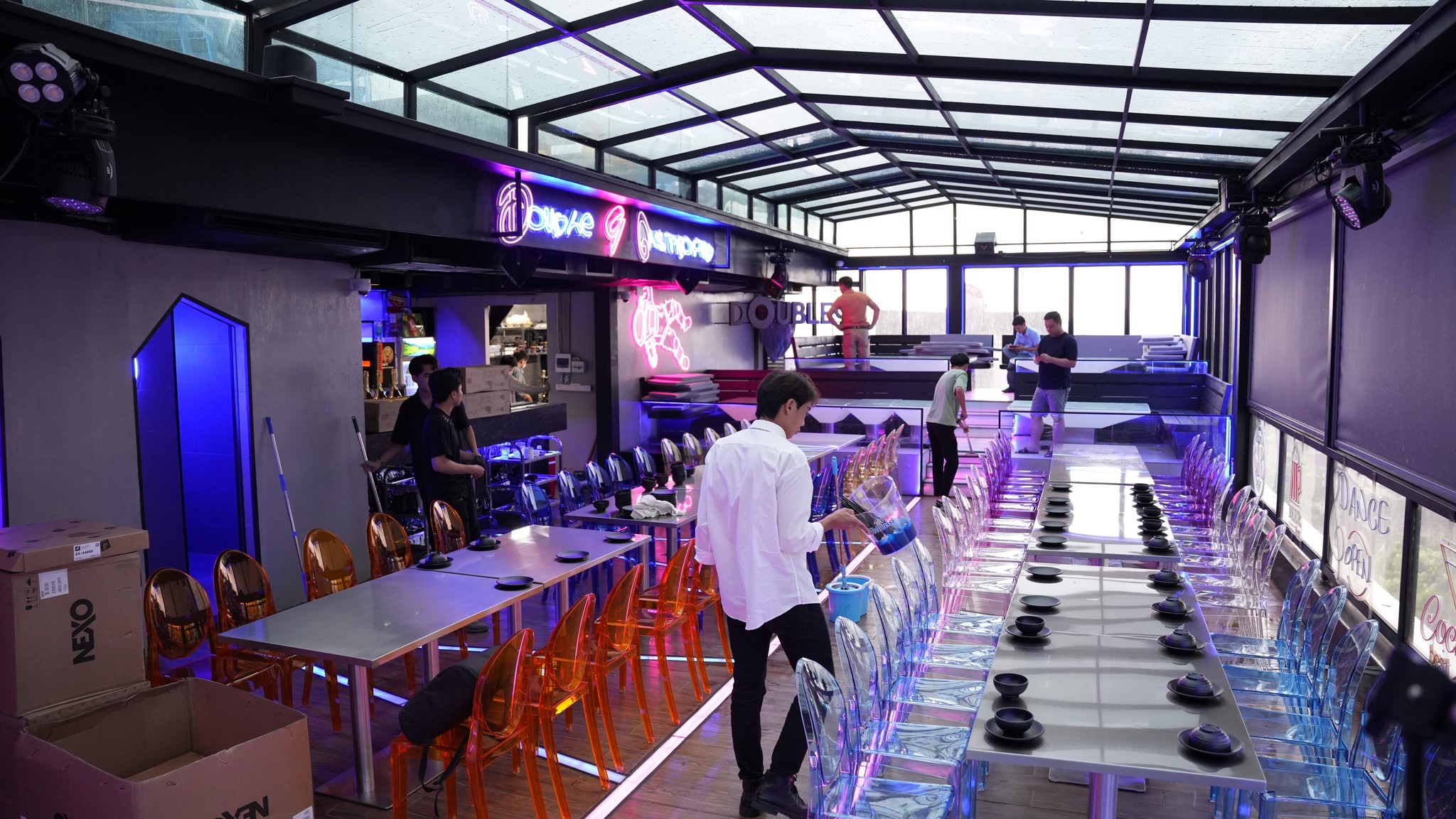 Thi công hệ thống âm thanh Nexo cho quán Lounge Double 9, Cửa Đông