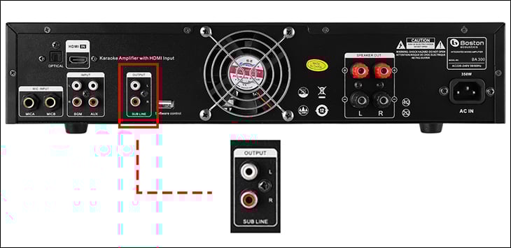 cach ket noi loa subwoofer voi amply 2 kenh 3