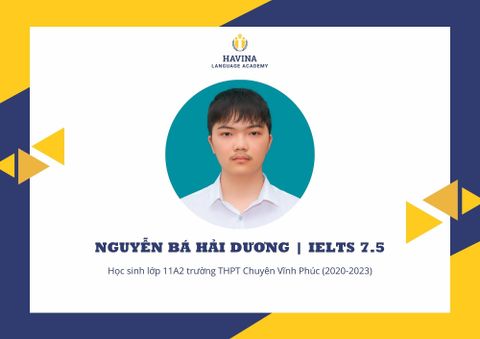 Nguyễn Bá Hải Dương - IELTS 7.5