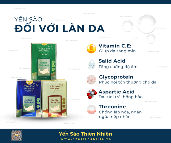 Công dụng của yến sào với làn da