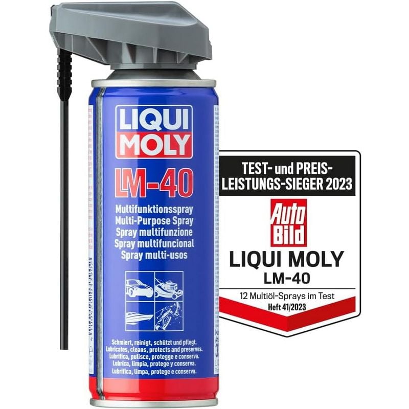 Dầu xịt tẩy gỉ sét tốt nhất, mạnh nhất Liqui Moly LM 40 tương thích với nhiều loại vật liệu