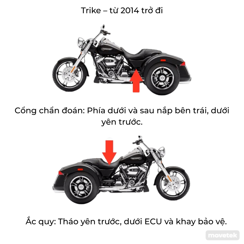 binh ac quy va dau doc tren xe Trike