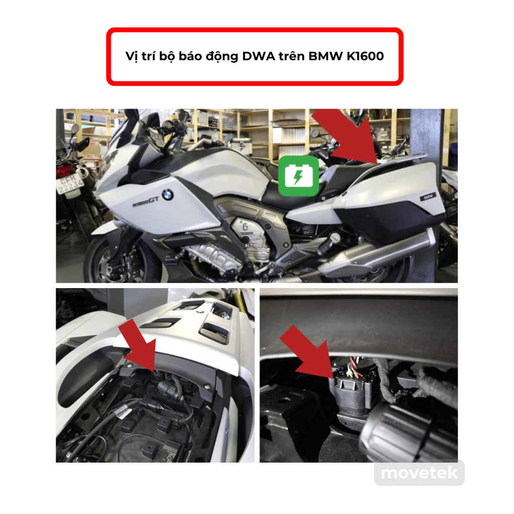 Vị trí bộ chống trộm trên ezCAN K1600