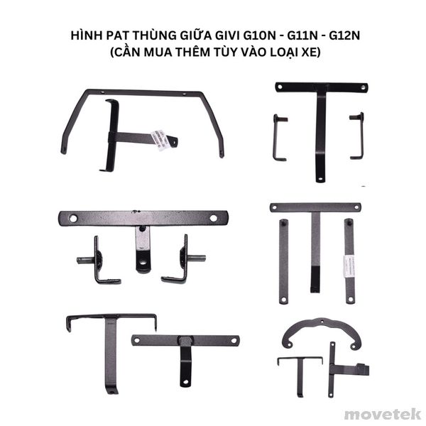 Pat thùng giữa Givi điển hình