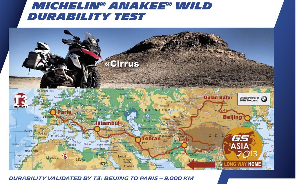 Độ bền lốp xe moto Michelin Anakee Wild