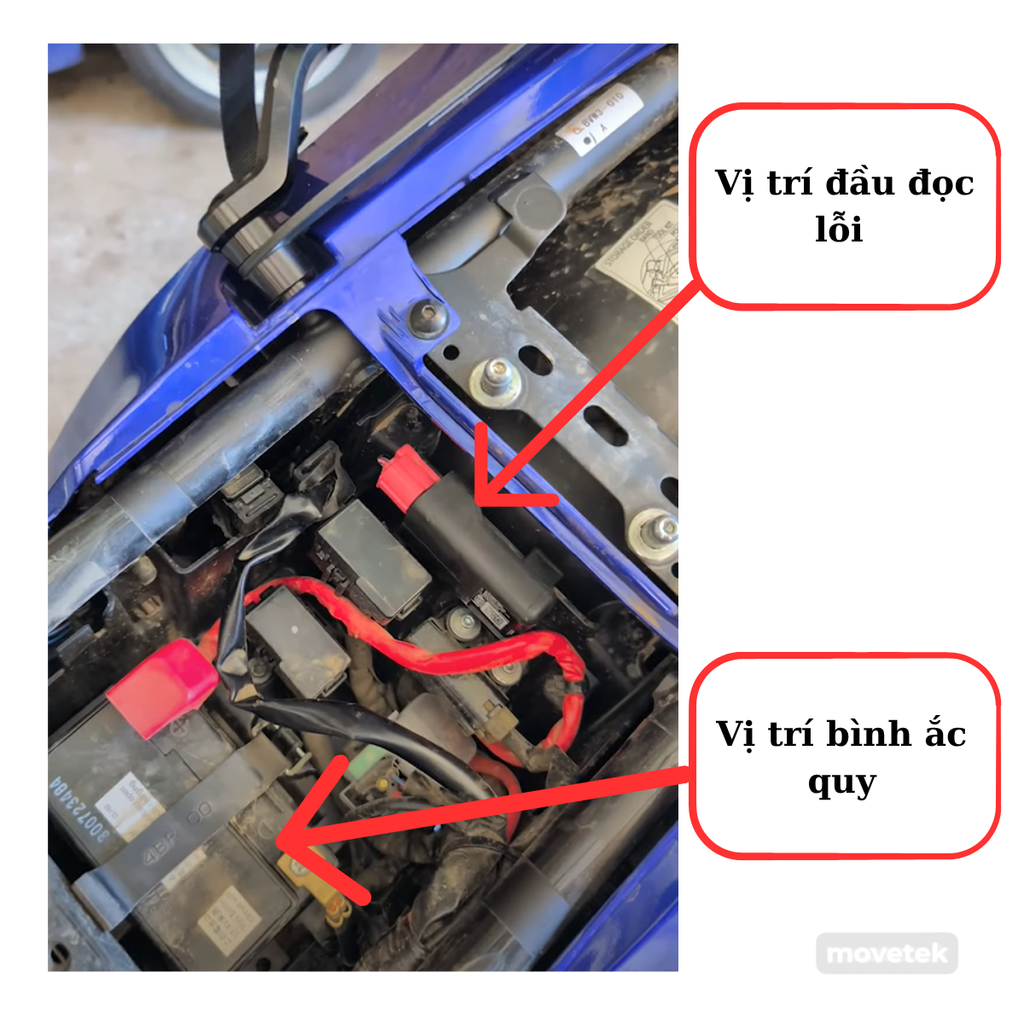 Vị trí đầu đọc lỗi trên Yamaha Tenere 700