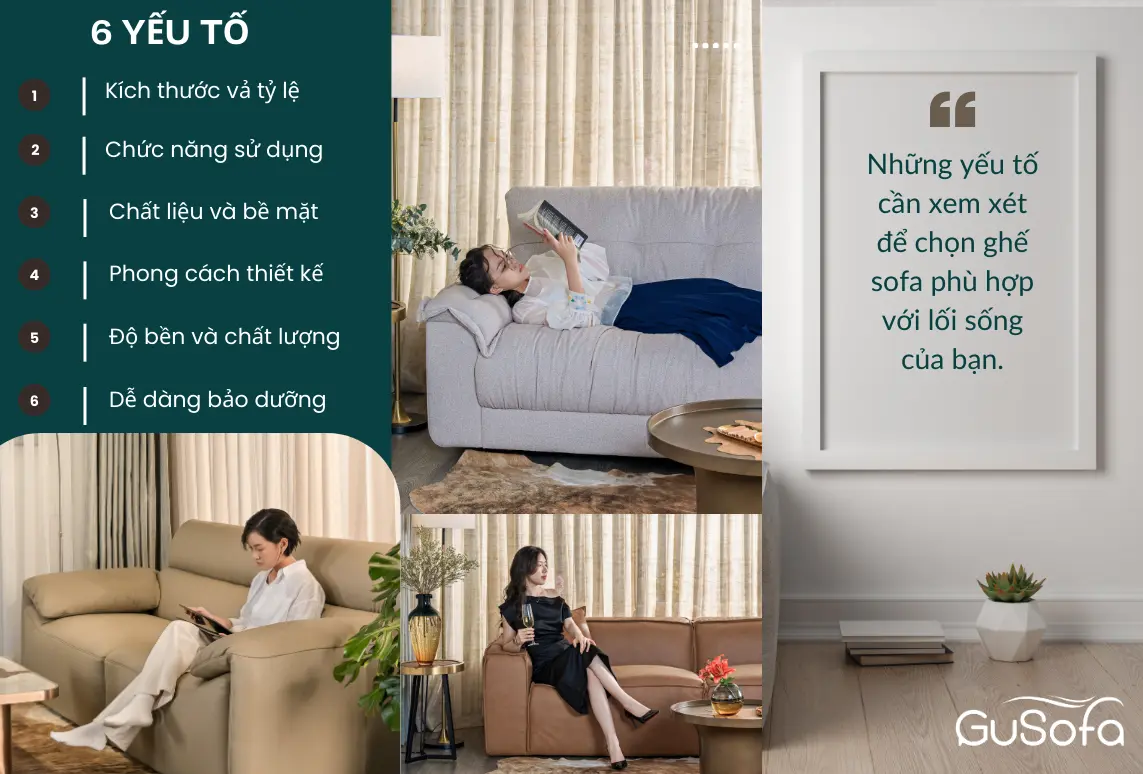 NHỮNG YẾU TỐ CẦN XEM XÉT ĐỂ GHẾ SOFA PHÙ HỢP VỚI LỐI SỐNG CỦA BẠN