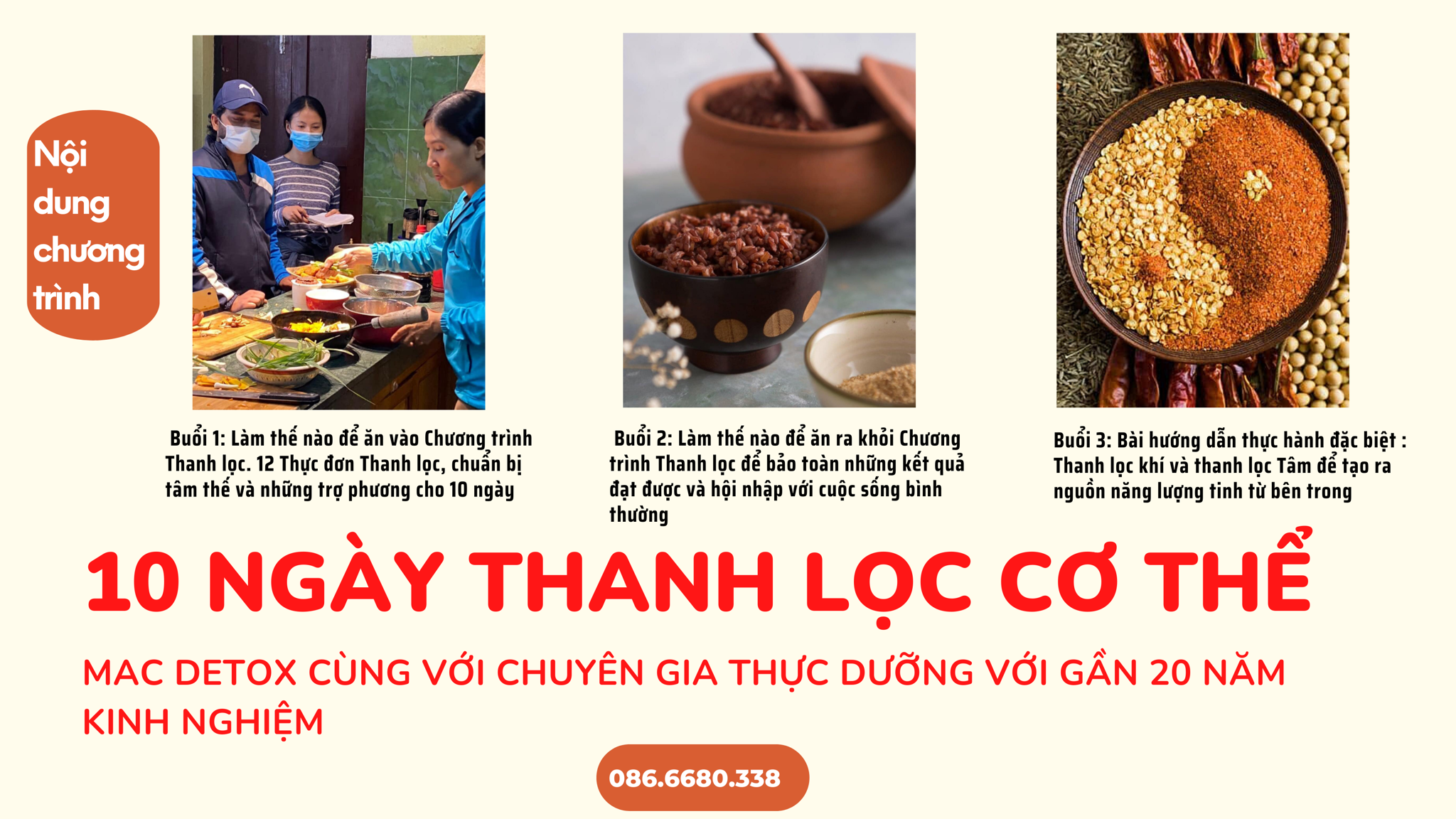 10 NGÀY THANH LỌC CƠ THỂ - MAC DETOX CÙNG VỚI CHUYÊN GIA THỰC DƯỠNG VỚI GẦN 20 NĂM KINH NGHIỆM