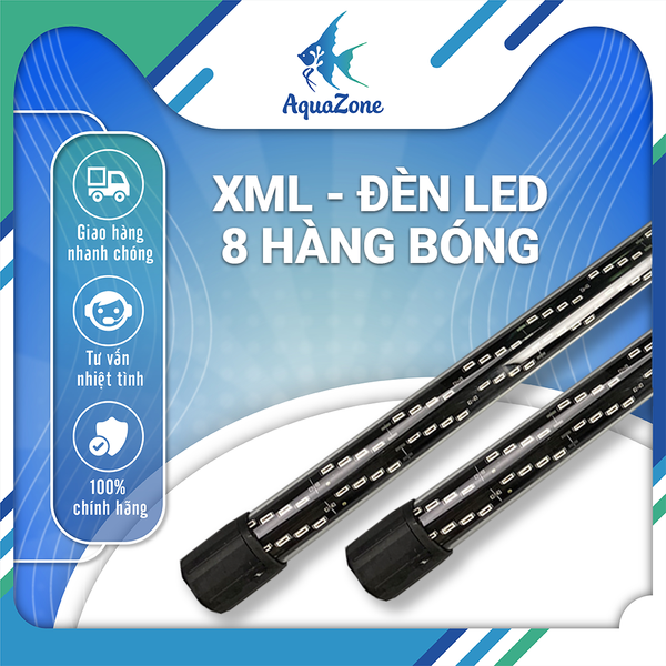 Đèn led tròn 8 hàng bóng XML đỏ trắng vàng dành cho cá rồng, cá Koi siêu sáng, siêu thực