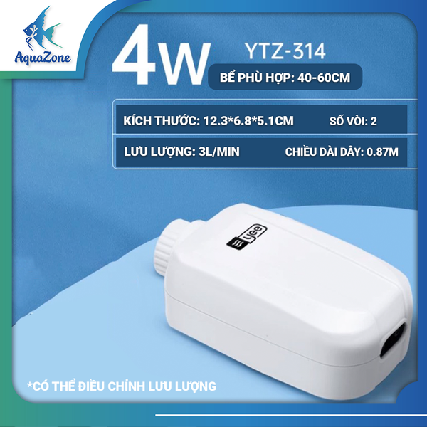 Máy sủi oxy siêu êm Yee 1 vòi 2 vòi 3.5w ~ 8w