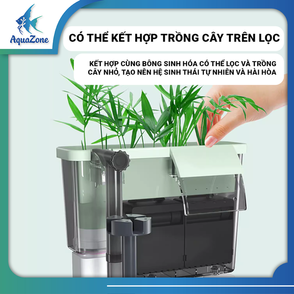 Lọc thác Yee pro 8w 10w kết hợp trồng cây cho bể cá, thủy sinh