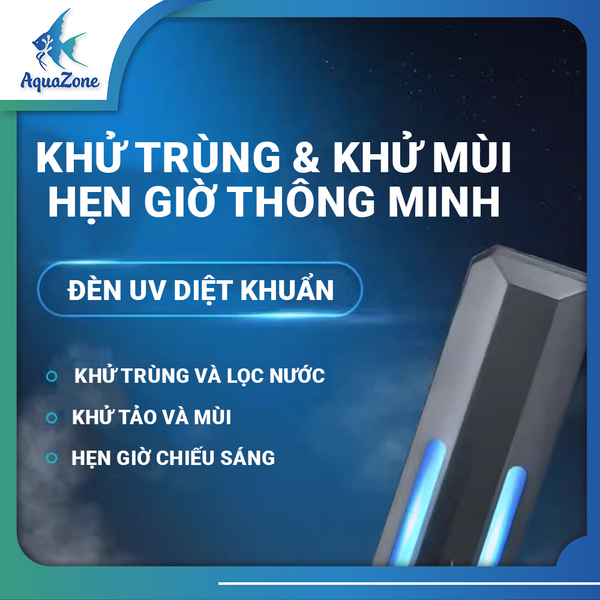 Đèn UV YUS YEE 7w 9w 11w diệt tảo khử khuẩn bể cá với chức năng hẹn giờ tiện lợi, hiệu năng mạnh mẽ, tiết kiệm điện