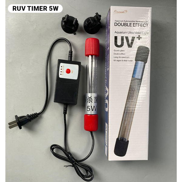 Đèn UV 5w riverside hẹn giờ thông minh , đèn uv diệt tảo, diệt khuẩn cho bể cá