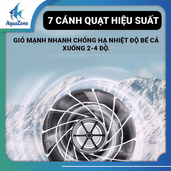 Quạt tản nhiệt Voonline kèm điều khiển thông minh 5 tốc độ dành cho bể thủy sinh