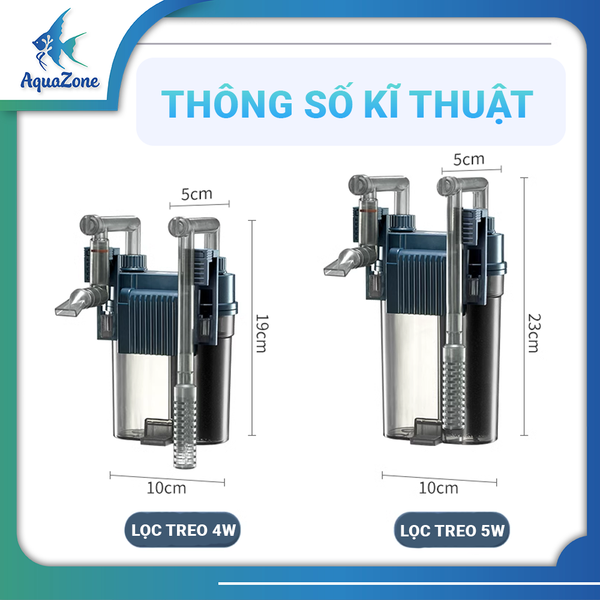 Lọc treo bể cá Yee 4w 5w