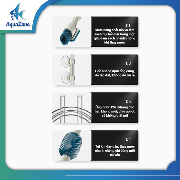 Dụng cụ thay nước bể cá Cherlam 80cm dễ dàng thao tác, thay nước nhanh chóng