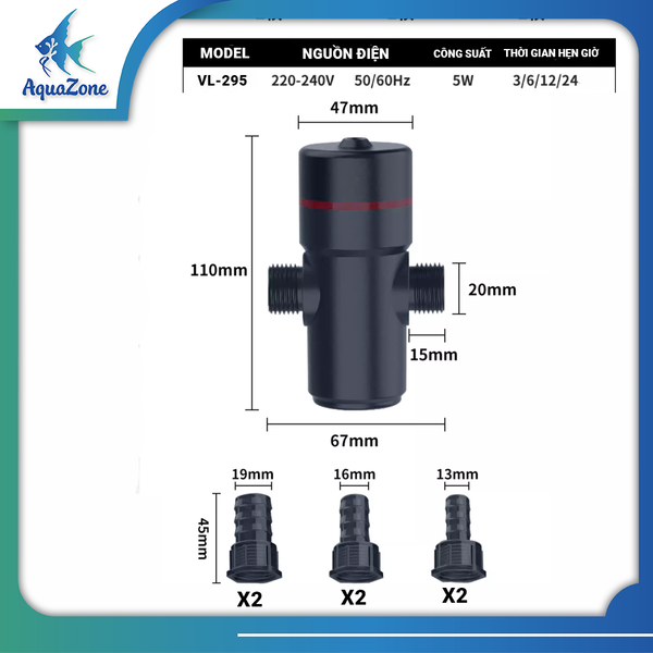 Đèn UV Voonline 5w hẹn giờ sử dụng cùng với thùng lọc hoặc bơm tiện lợi