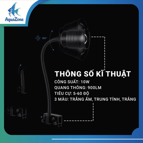 thông số kỹ thuật Đèn Rọi Bể Cá WEEKAQUA NP10