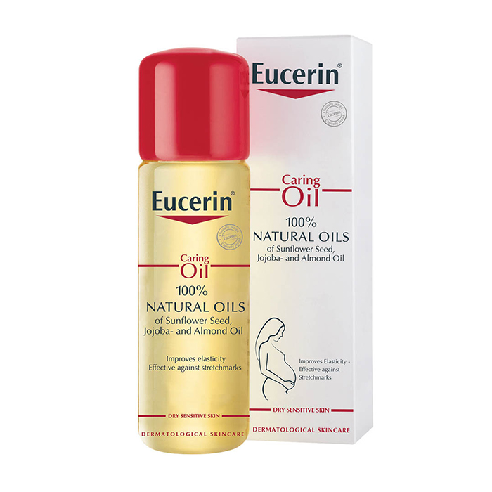Dầu trị rạn da Eucerin Natural Caring Oil.
