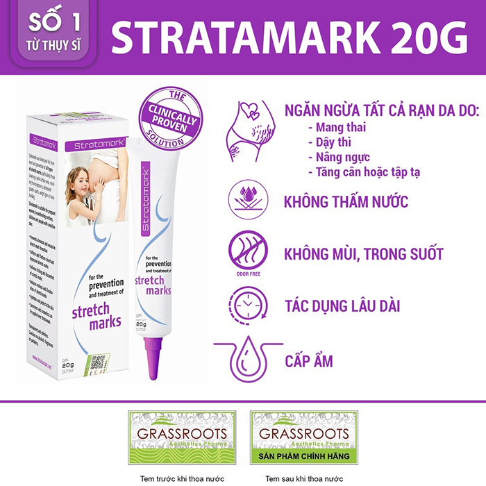 Gel ngừa và trị rạn da Stratamark