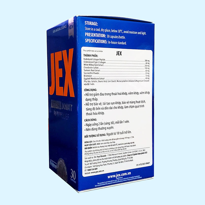 Jex Natural Joint Pain Relief chính hãng