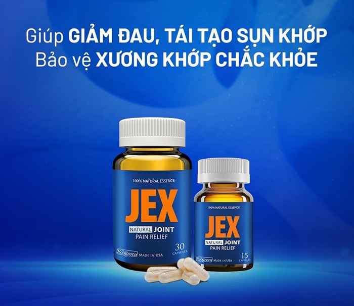 Jex Natural Joint Pain Relief giúp hỗ trợ điều trị viêm xương khớp.