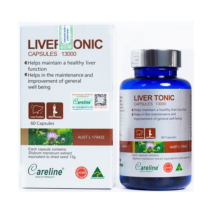 Careline Liver Tonic Capsules 13000 thực phẩm chức năng giúp bổ gan của Úc.