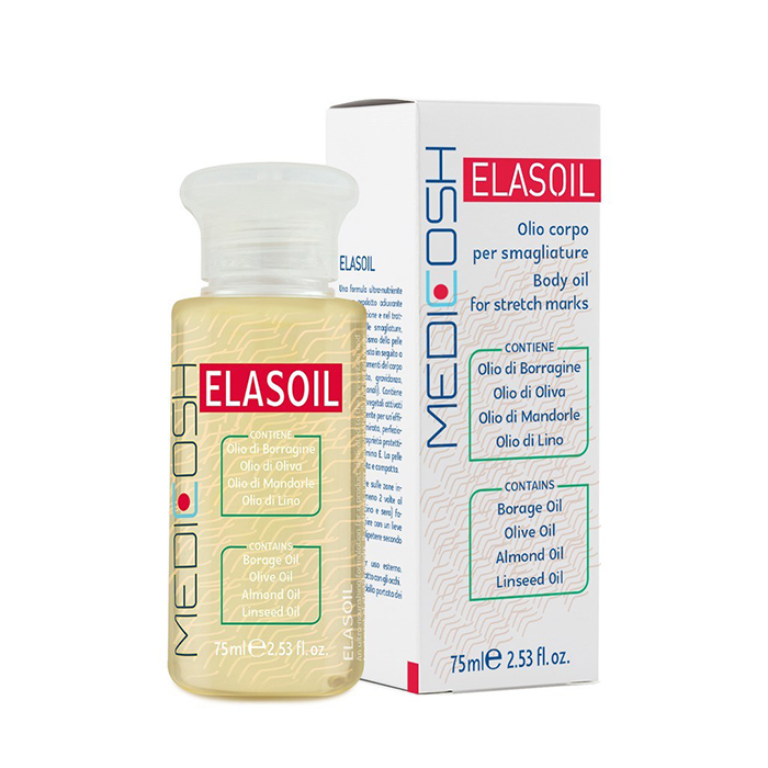 Dầu trị rạn da Medicosh Elasoil giúp trị rạn da, làm đều màu da.