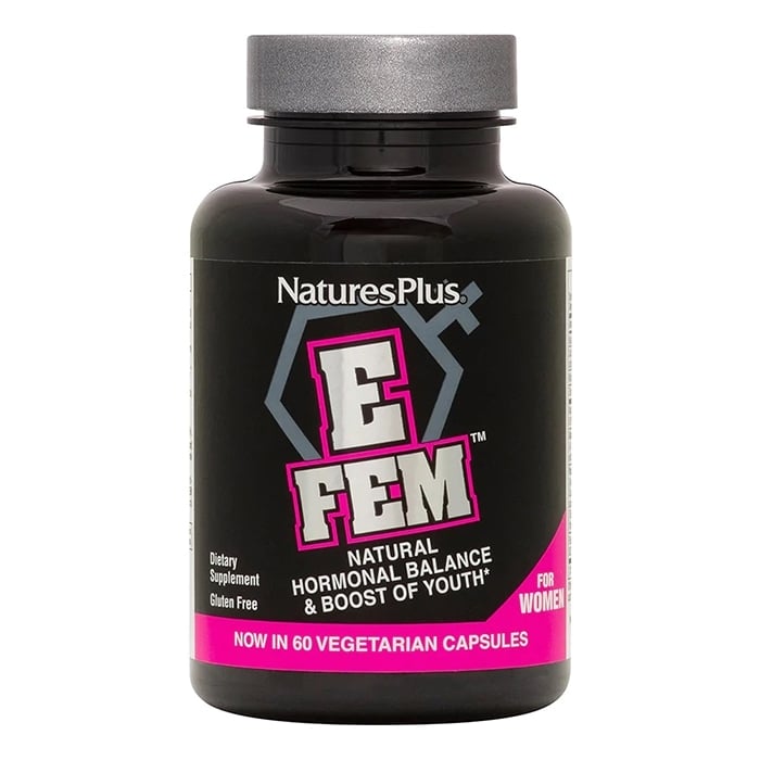 E Fem Nature’s Plus hỗ trợ sức khỏe sinh lý nữ và duy trì tuổi xuân.