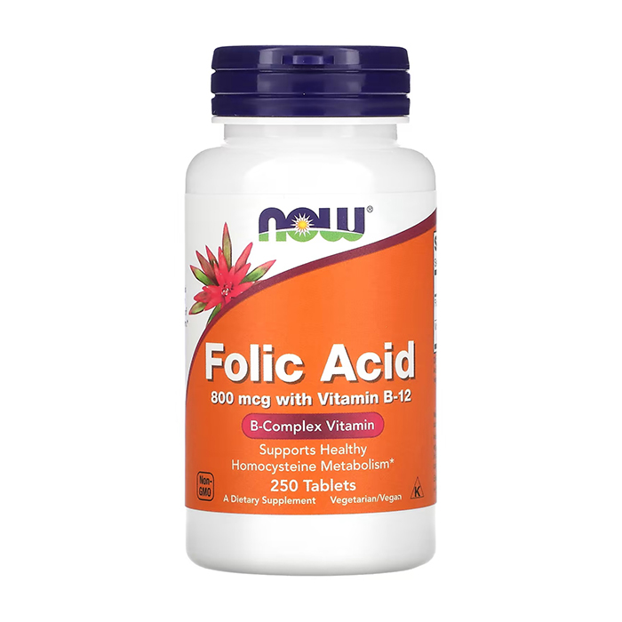Now folic acid bổ sung acid folic kết hợp với vitamin B12 cho bà bầu.