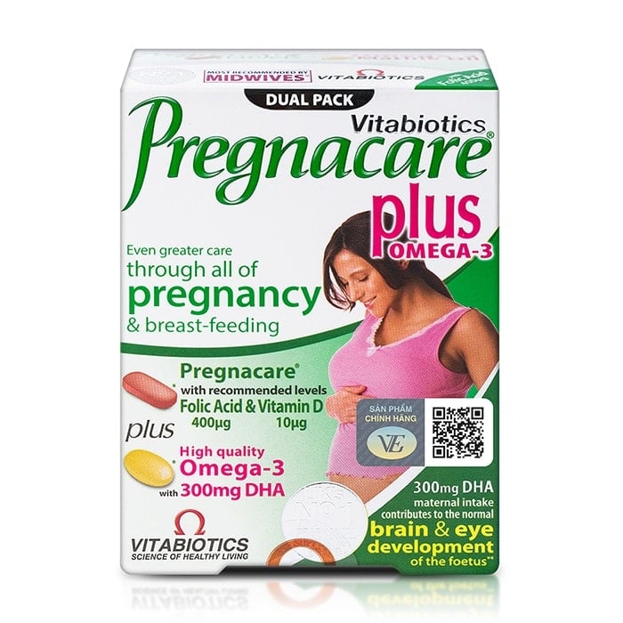 Pregnacare plus Omega 3 sản phẩm bổ cho bà bầu của Vitabiotics.