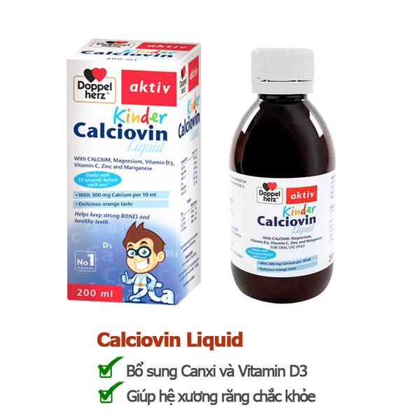 Doppelherz Calciovin Liquid giúp cho xương và răng cứng cáp hơn.