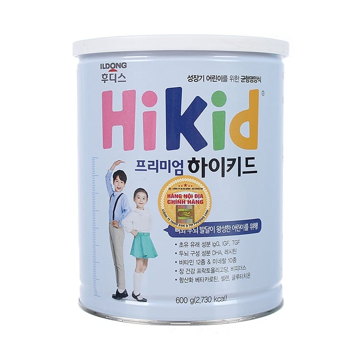 Sữa tăng chiều cao cho bé sữa Hikid Premium.