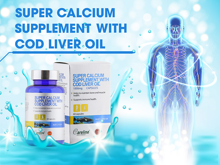 Careline Super Calcium Supplement With Cod Liver Oil 1000mg