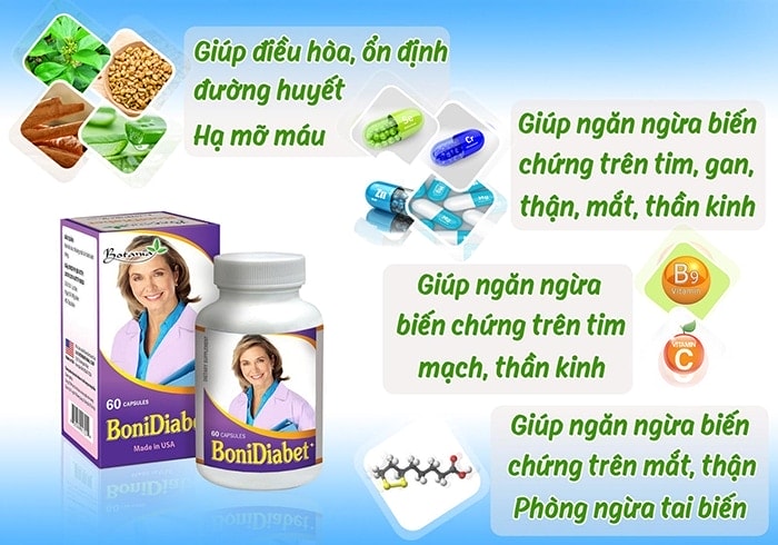 Bonidiabet được bào chế từ các loại thảo dược và các vi chất cần thiết cho cơ thể