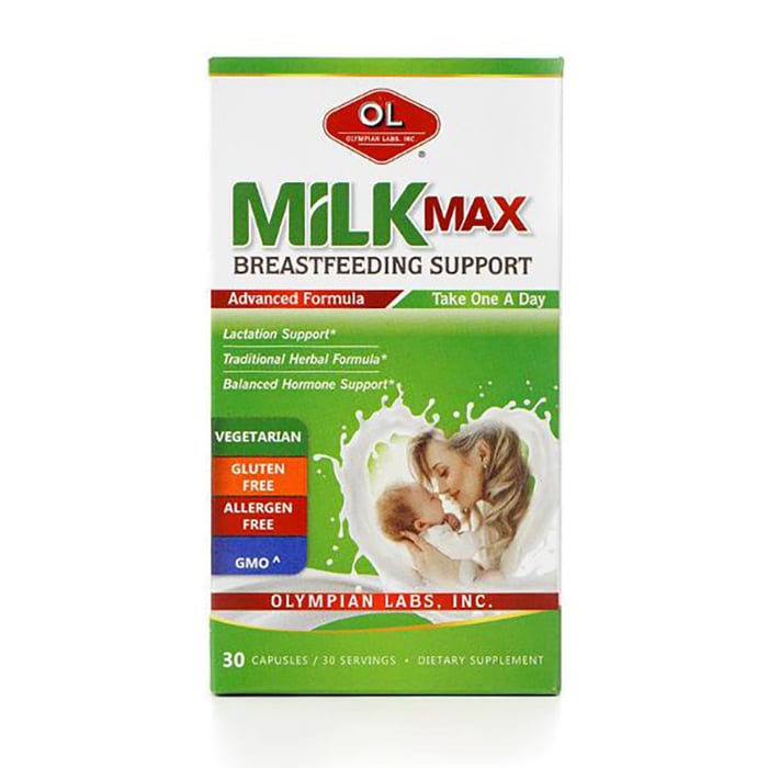 Milk max breastfeeding support viên uống lợi sữa được nhiều bà mẹ Mỹ ưa chuộng.