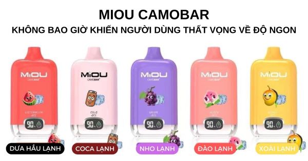 MiOU CAMOBAR 15000 HƠI - KHÔNG BAO GIỜ KHIẾN NGƯỜI DÙNG THẤT VỌNG VỀ ĐỘ NGON