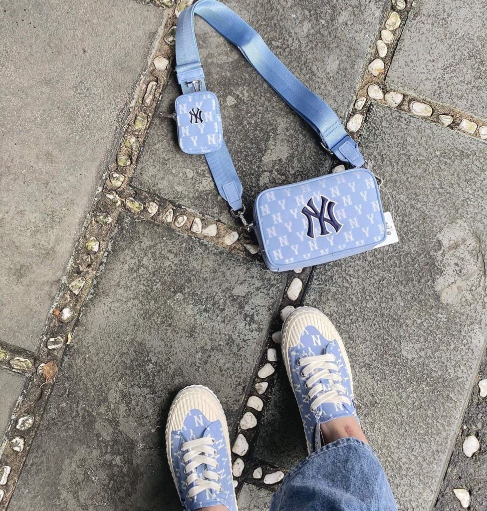 Túi MLB Monogram Jacquard Mini Crossbody Bag New York Yankees  3ACRS022N-50BLL