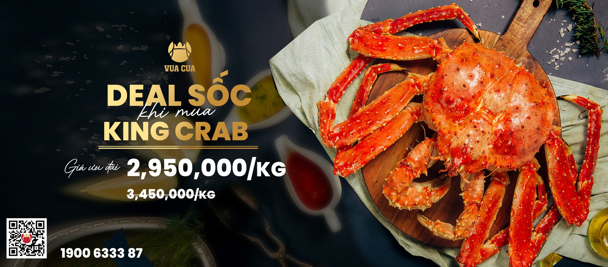Mua King crab deal sốc - Giá chỉ còn 2,950,000 VND / kg