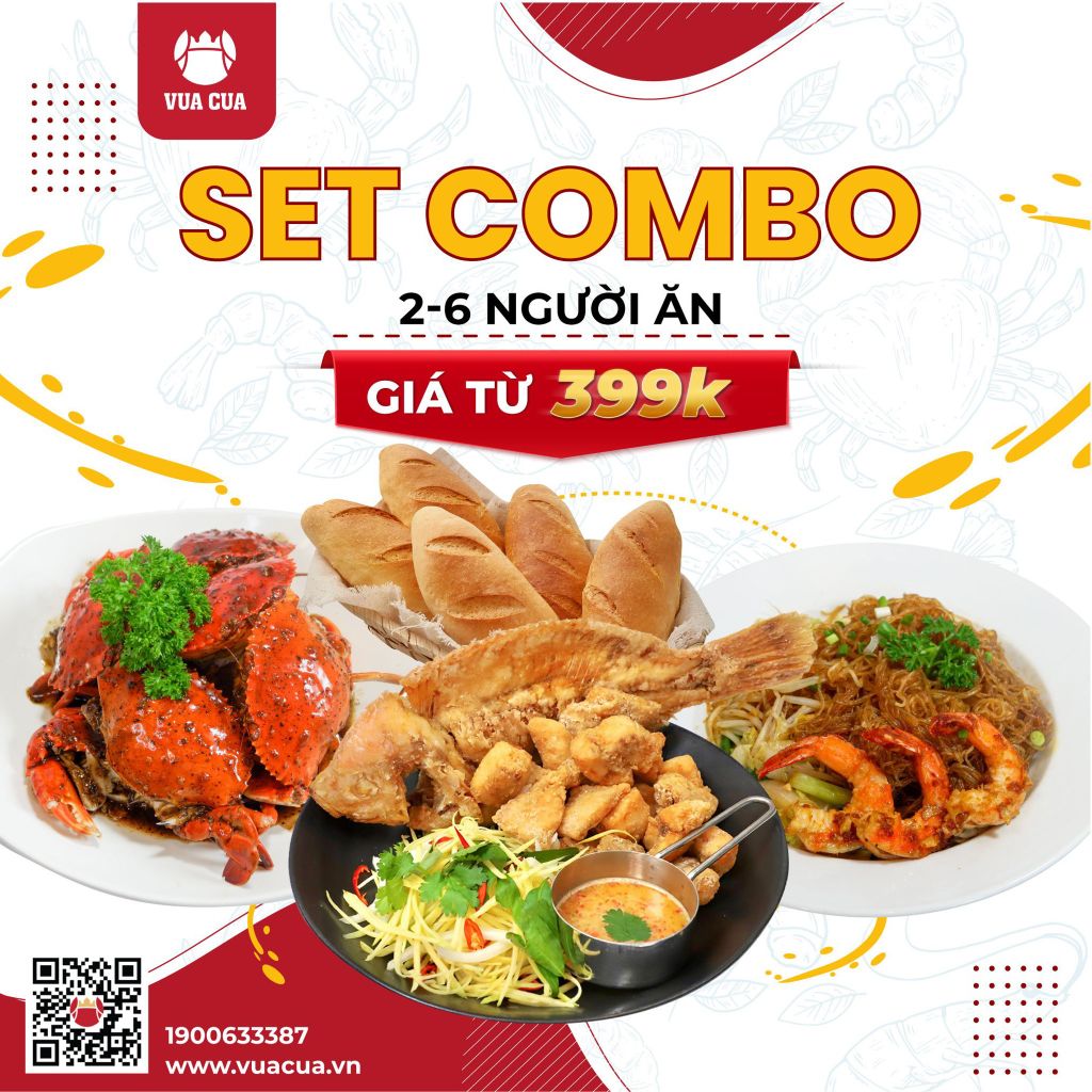 Set dành cho 2 người và Set dành cho 6 người đã chính thức đổ bộ tại Vua Cua