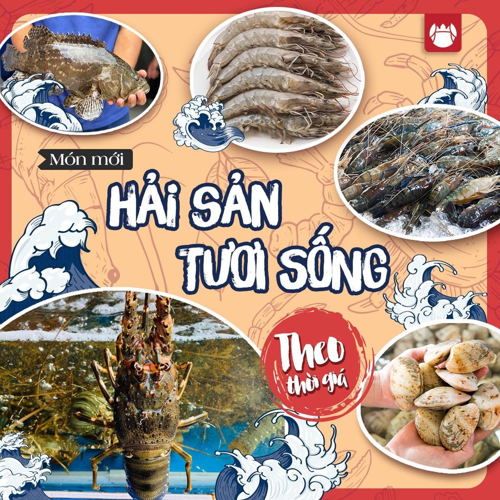 Cập nhật hải sản mới theo mùa tại Vua Cua