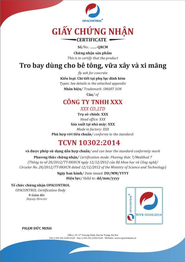 Mẫu giấy CNHC tro bay