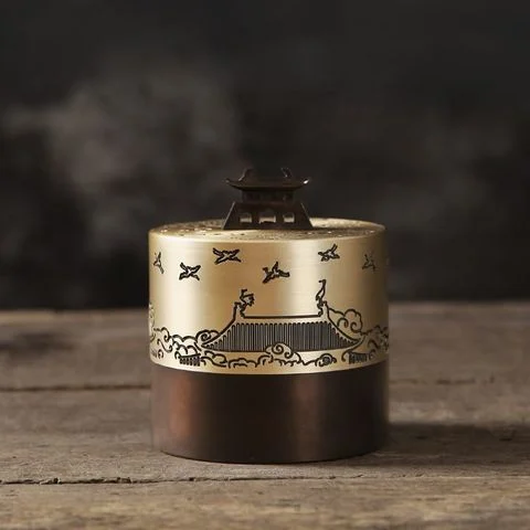 Lô xông đốt trầm hương bằng đồng CTM1