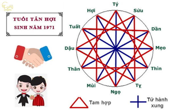 Tuổi Tân Hợi 1971 hợp, khắc tuổi nào?