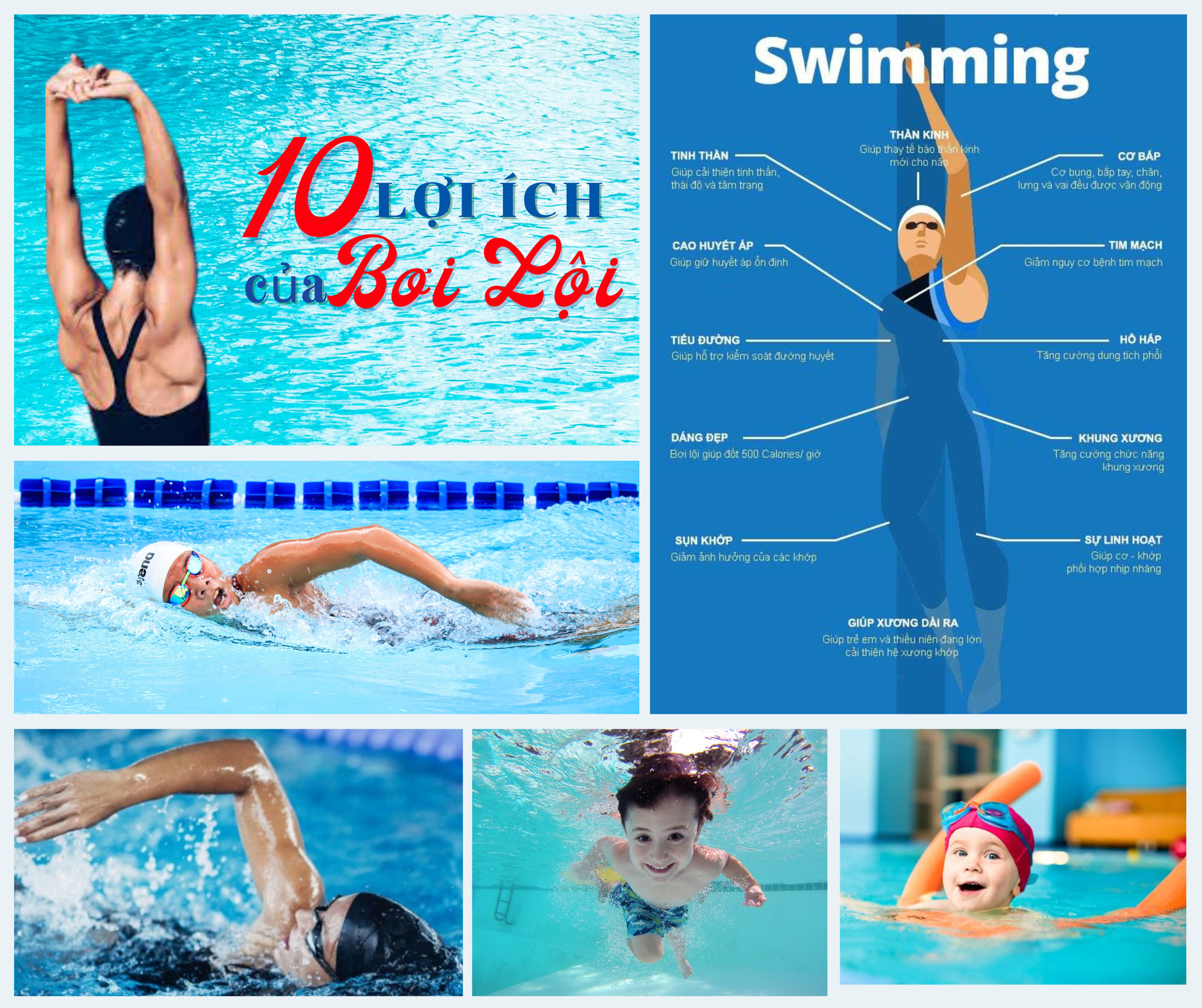 10 Lợi ích của bơi lội bạn không thể bỏ qua