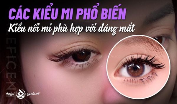 Gợi ý các kiểu mi phổ biến và kiểu nối mi phù hợp với dáng mắt